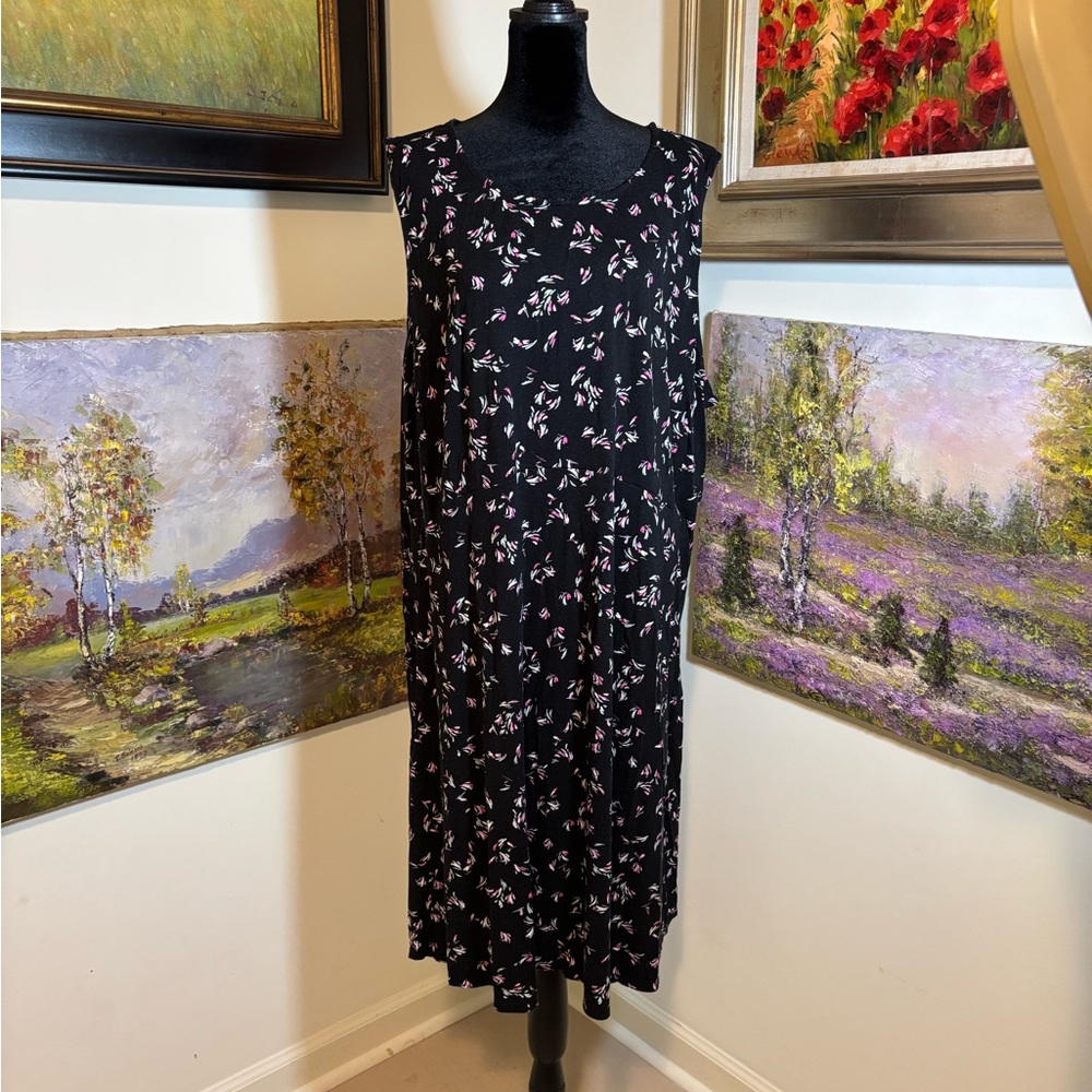 APT.9 Floral Black Dress size 3X